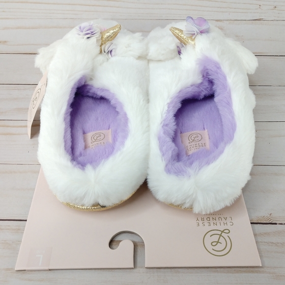 Chinese Laundry Faux Fur Unicorn Clog Slippers - Picture 2 of 8